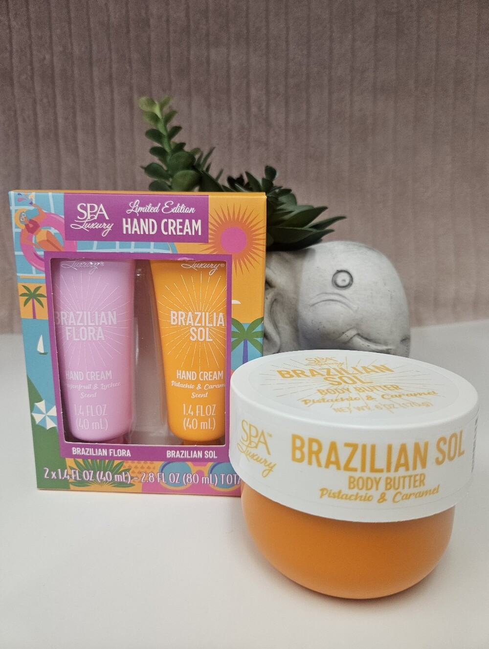 SPA LUXURY LIMITED EDITION BRAZILIAN SOL HAND CREAM/BODY BUTTER SET 3-PC